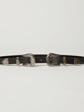 B Low The Belt Baby Bri Bri Double Buckle Leather Waist Belt